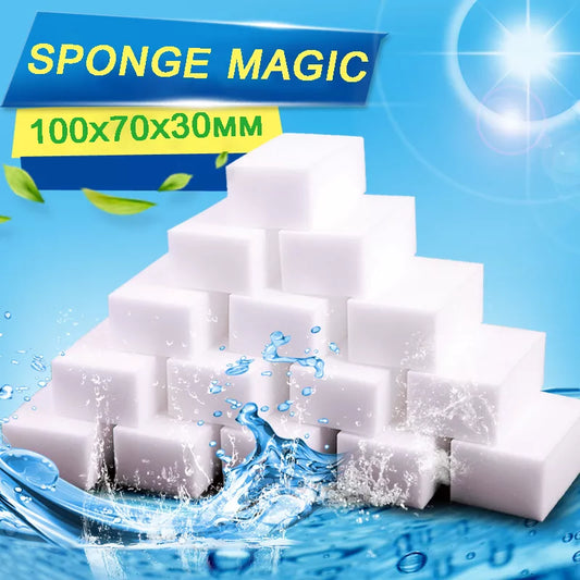 50pcs/lot Magic Sponge Eraser 100x70x30mm Melamine Sponge Magic Cleaner Bathroom Kitchen Cleaning Spong Household Cleaning Tool